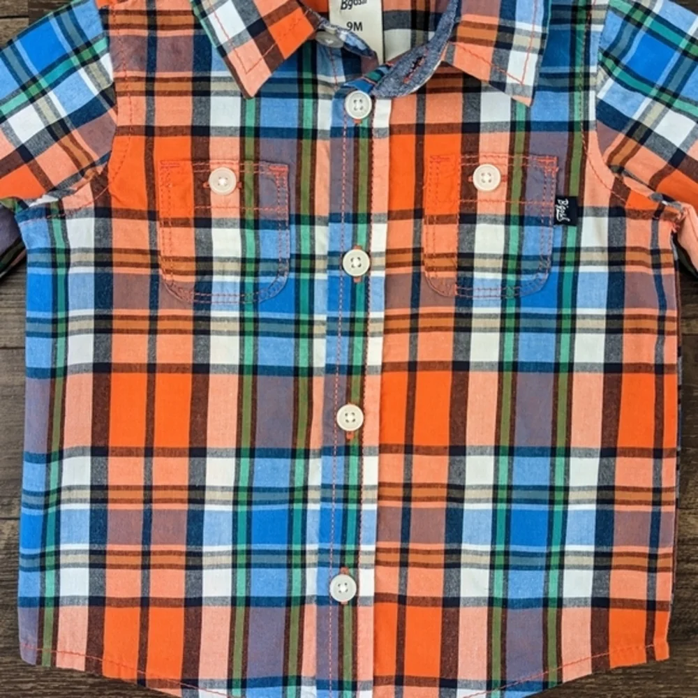 OshKosh Orange Plaid Shirt